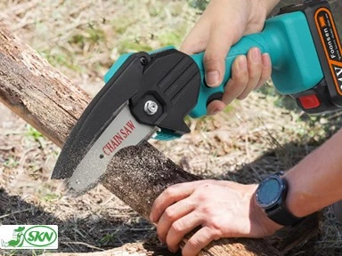 cordless chainsaw+ اره شارژی باتری خور