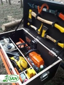 chainsaw box+ باکس حمل و نقل حرفه ای ابزار چوب بری