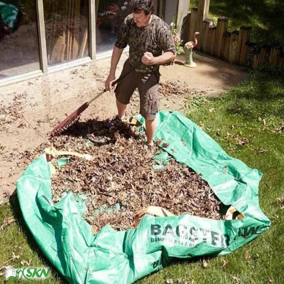 استفاده از کیسه برگ جمع کن Leaf trap+ کیسه جمع کردن برگ