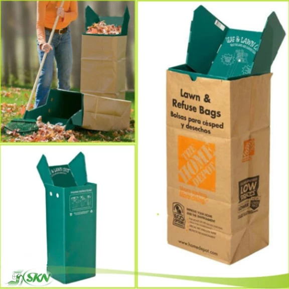 سطل یا مخزن جمع آوری برگ reusable leaf chute + سطل برگ