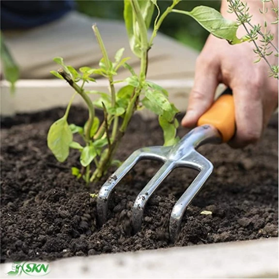 خارج کردن برخی گیاهان از باغچه برای حفظ آنها در برابر برگ ها garden claw + چنگه باغبانی