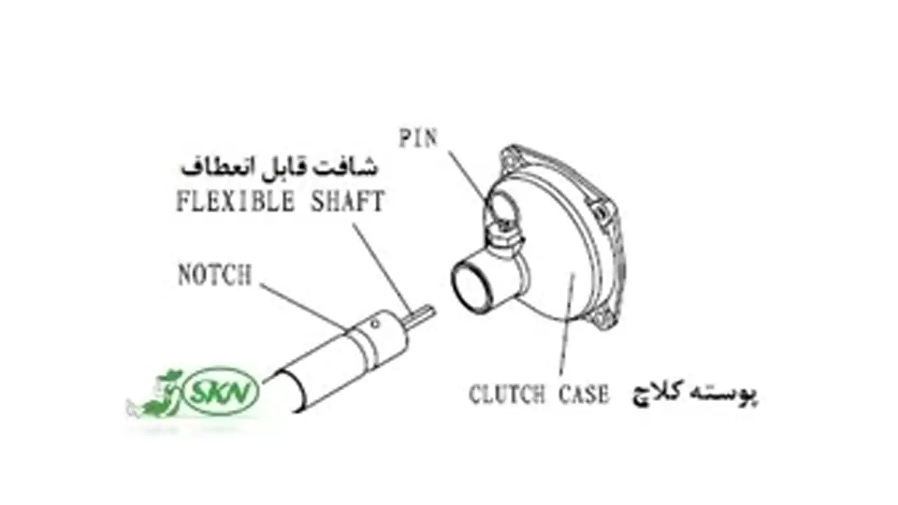 اتصال لوله و شافت به پوسته و درام کلاچ