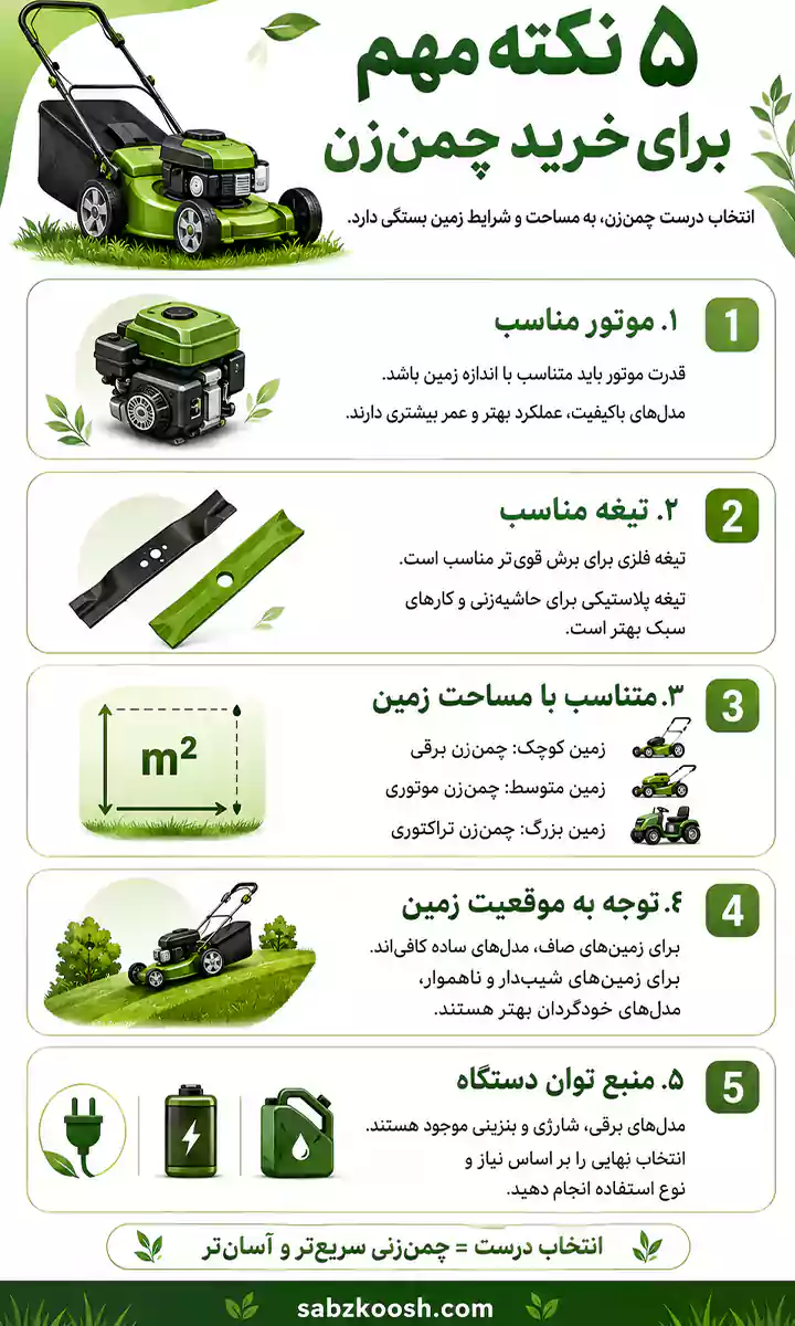 نکات راهنمای خرید چمن زن