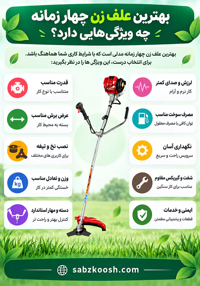 ویژگی بهترین علف زن چهار زمانه