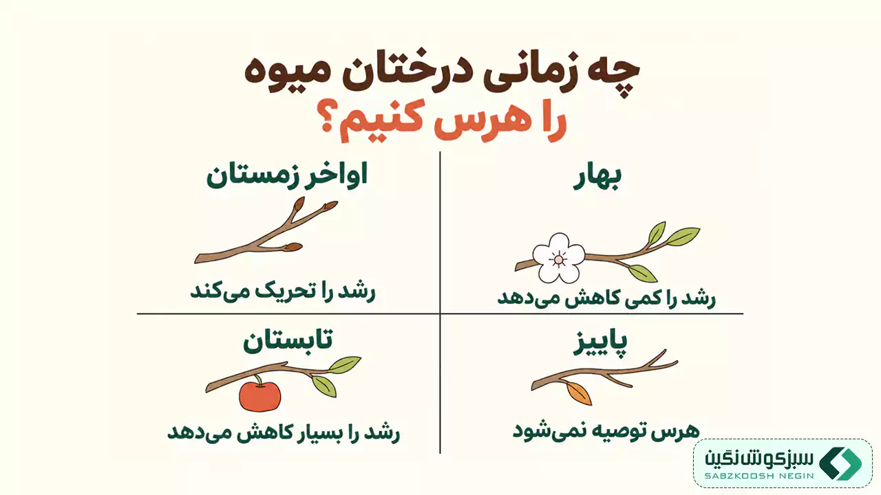 زمان هرس درختان میوه