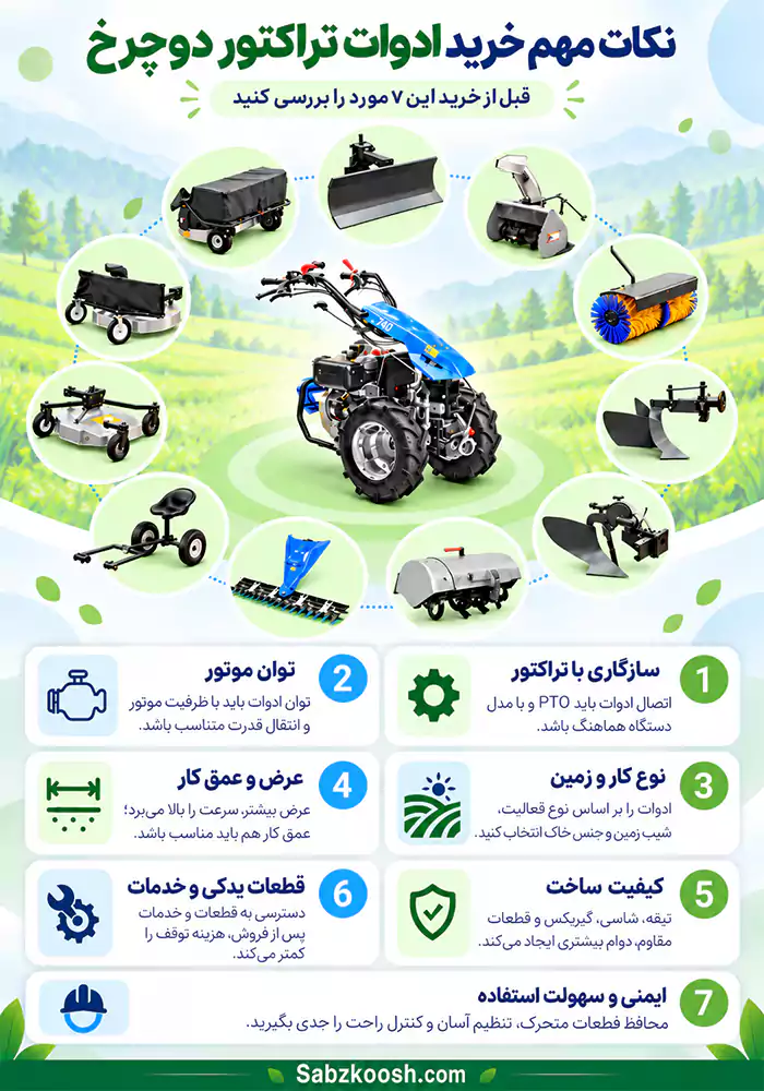 نکات مهم هنگام خرید ادوات تراکتور دوچرخ